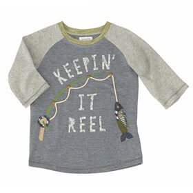 Mud Pie Boys' Keep It Reel Long-Sleeve Tee