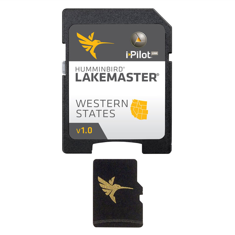 Humminbird LakeMaster Chart MicroSD/SD Card, Western States, Version 1 image number 1