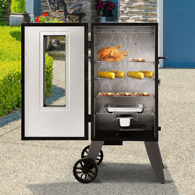 Royal Gourmet SE2806 28-Inch Analog Electric Smoker with 3 Chrome-Plated Smoking Racks image number 2