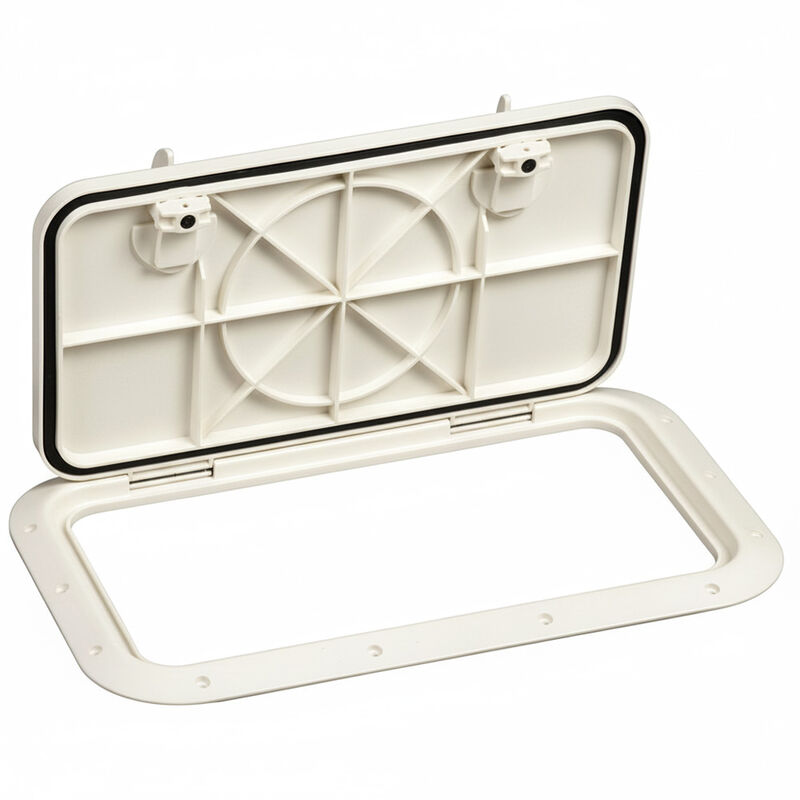 Bomar Inspection Hatch, 9-3/4" x 19-1/2" Opening - Off White