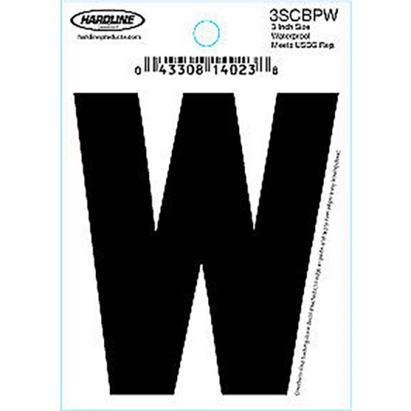 Hardline 3" Vinyl Boat Lettering 3SCBPW image number 1