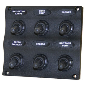 Seasense Marine Splash-Proof 6-Gang Switch Panel