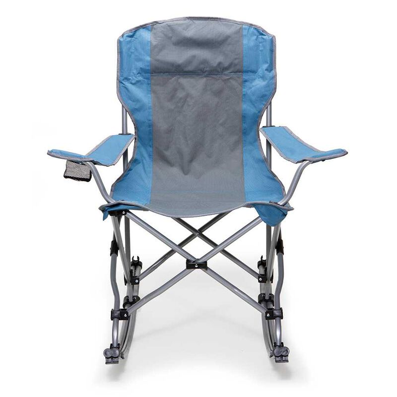 Rocking Bag Chair, Blue and Gray image number 1