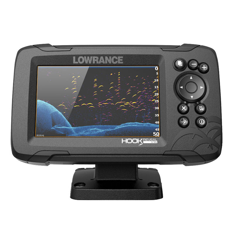 Lowrance HOOK Reveal 5 Combo w/ SplitShot Transom Mount & C-MAP Contour;+ Card image number 1