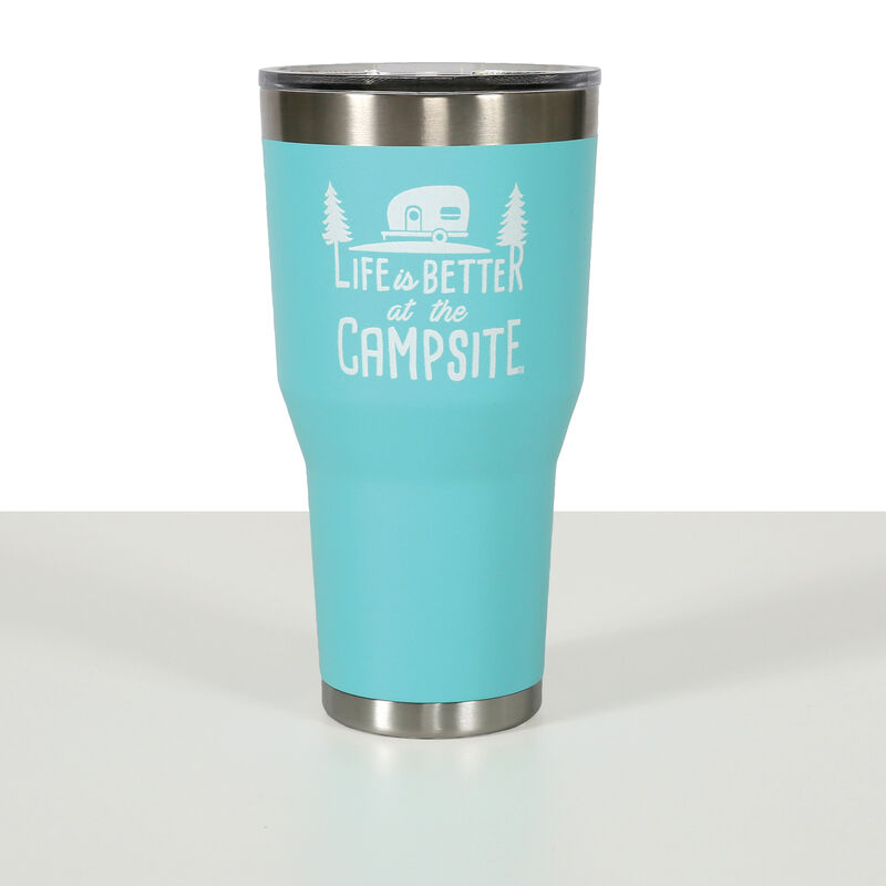 Life is Better at the Campsite Insulated Tumbler, Blue, 30 oz. image number 1