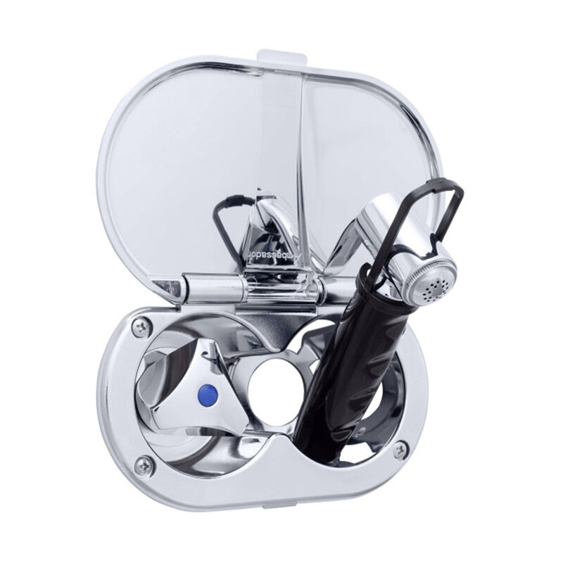 Ambassador Marine Trinidad Transom Shower, Cold Only, Hammer-Head Sprayer, Chrome/Black image number 2