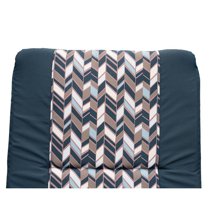 Zig Zag Padded Folding Outdoor Rocker image number 2