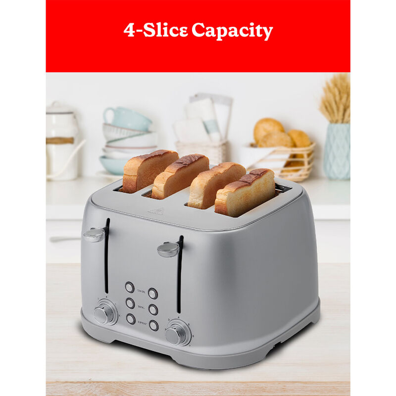 Betty Crocker 4-Slice Toaster, Silver image number 6