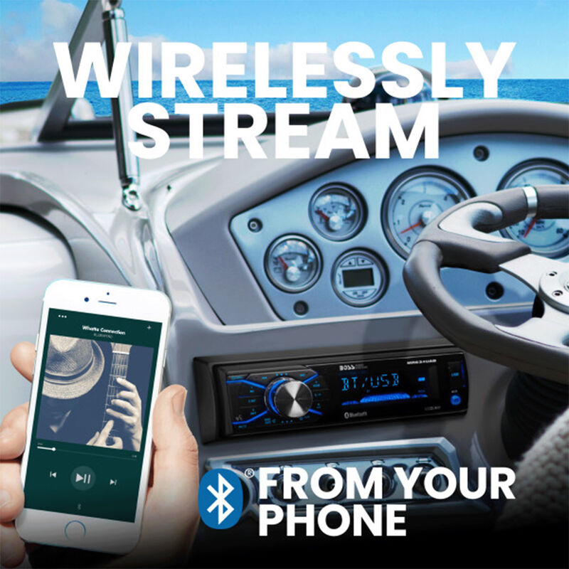 Boss Audio Marine AM/FM Receiver with Bluetooth and Speakers image number 4