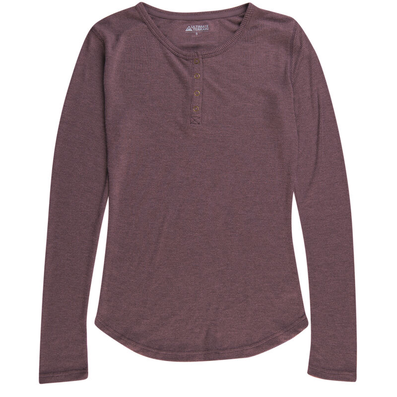Ultimate Terrain Women's Essential Waffle-Knit Henley image number 15