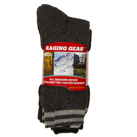 Raging Gear Men&rsquo;s All Season Socks, 4-Pack