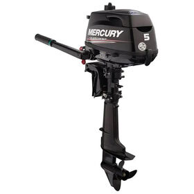 Mercury 5hp Tiller FourStroke Outboard Motor - 25" Shaft, Manual Tilt/Trim, Manual Start