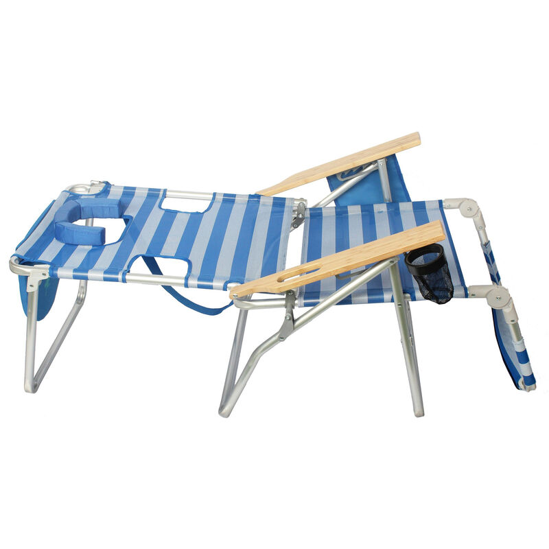 Ostrich Altitude 3N1 Beach Chair, Blue/White image number 5