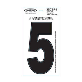 Hardline 3" Vinyl Boat Numbering 3SCBP5