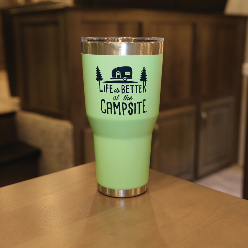 Life is Better at the Campsite Insulated Tumbler, Green, 30 oz. image number 3