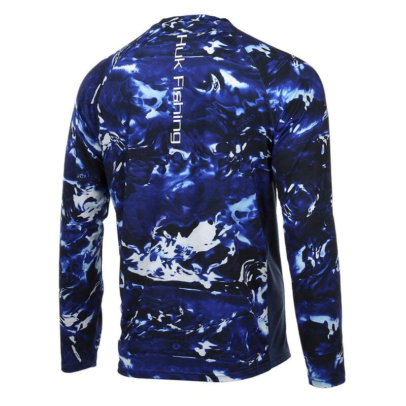 HUK Men’s Pursuit Camo Vented Long-Sleeve Tee image number 4