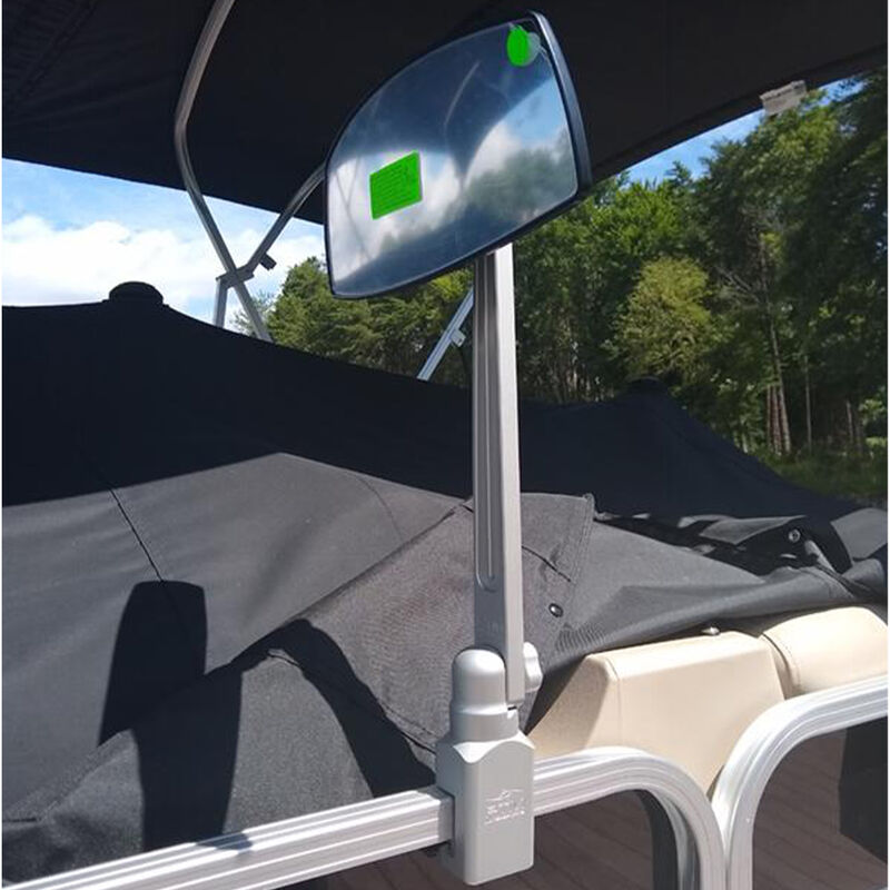 PTM Watersports PCX-20 Pro Rail-Mount Pontoon Mirror System, Electrobrite Silver image number 2