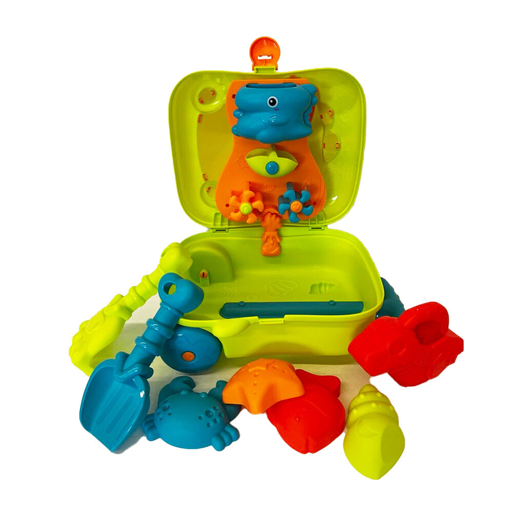 Sun Day Dino Adventure Suitcase with 8 Beach Toys Set