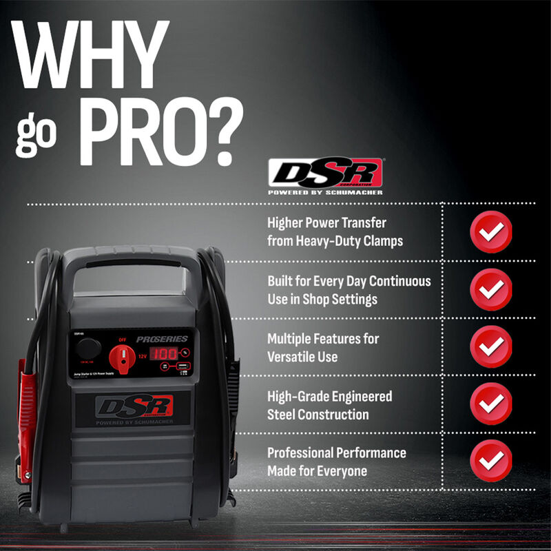 Schumacher DSR165 ProSeries 2200A 12V Jump Starter and Portable Power Station image number 8
