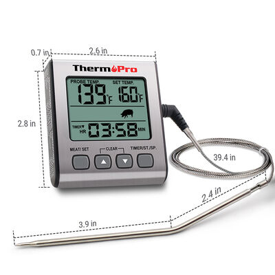 ThermoPro TP16S Digital Meat Thermometer with Smart Timer and Backlight