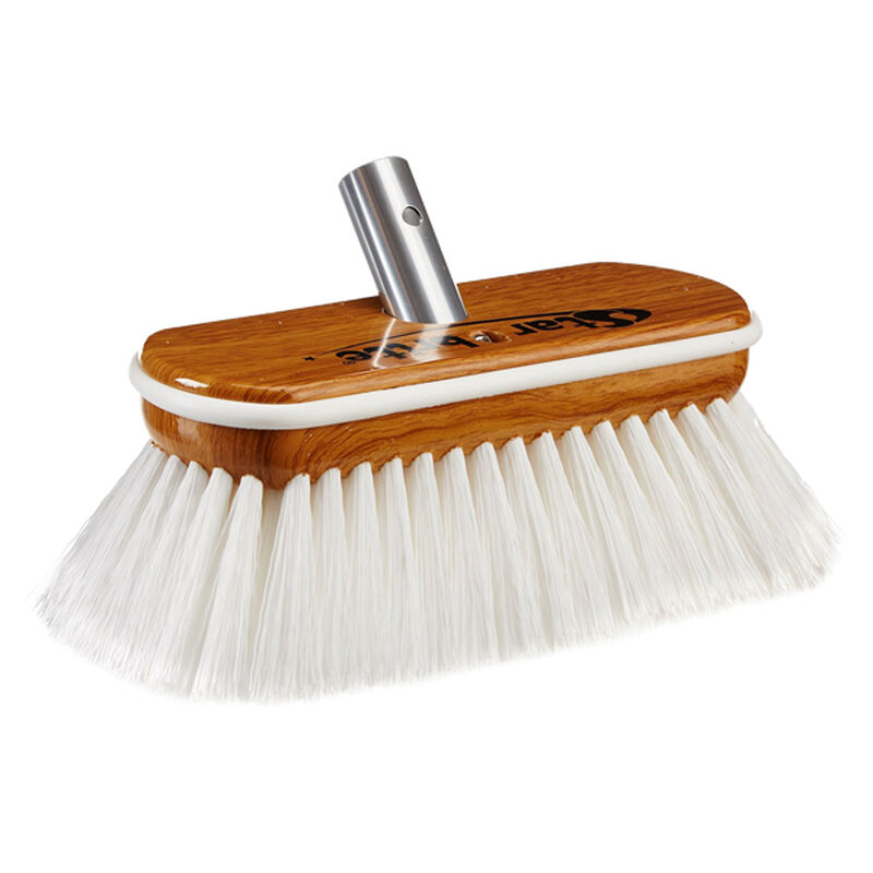 Star brite Premium Hard-Wash Brush (White) - Synthetic Wood Block with Bumper image number 1