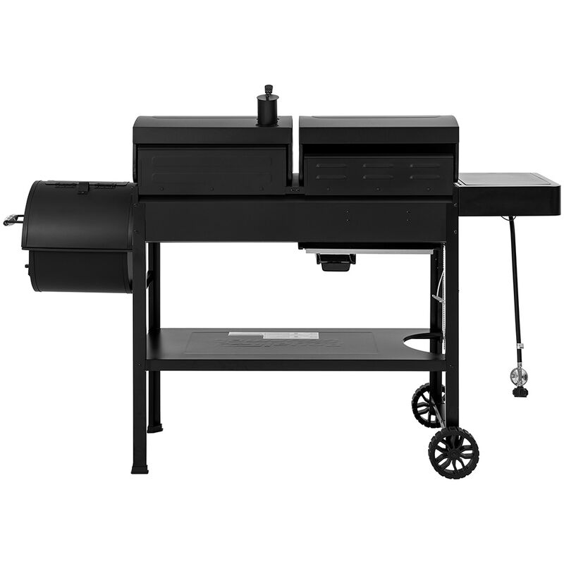 Royal Gourmet ZH3005Y 2-Burner Gas/Charcoal Grill with Offset Smoker + Side Burner image number 9