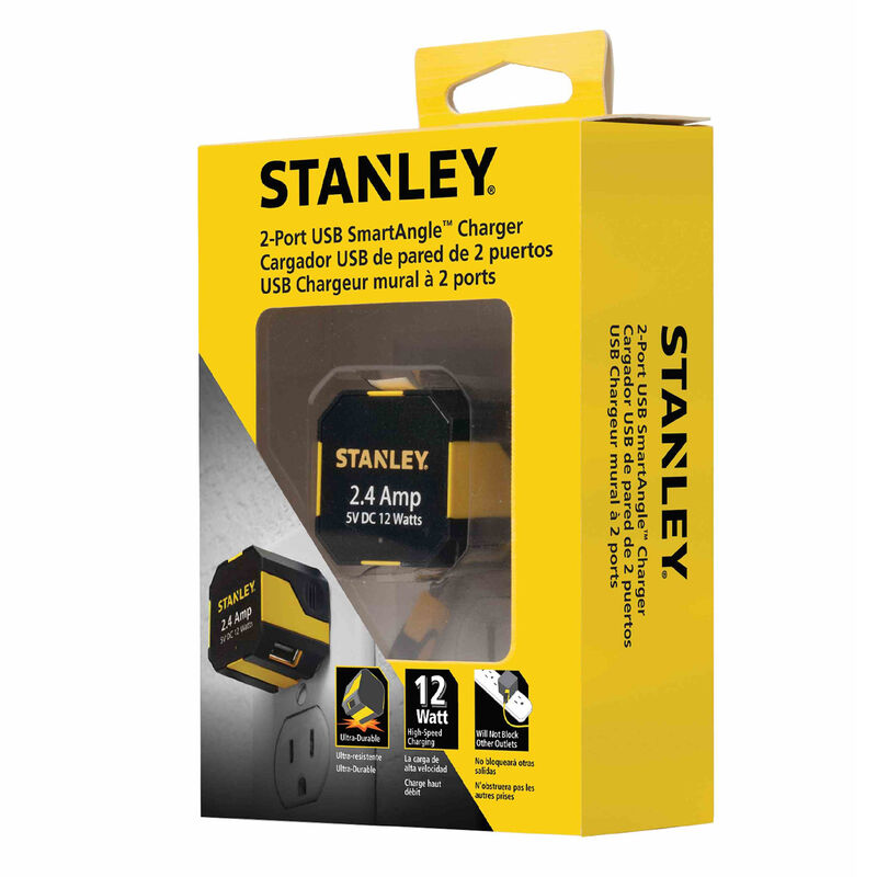 Stanley Smartangle 2-Port USB Wall Charger image number 2