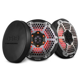 DS18 NXL-6M 6.5" Two-Way Coaxial Marine Speakers with RGB LED Lights, Pair