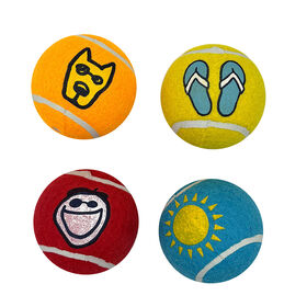 Life is Good Fetch Ball Dog Toys, 4-Pack