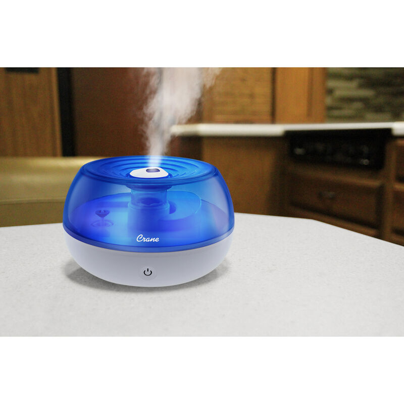 Crane Personal Ultrasonic Cool Mist Humidifier, Blue and White image number 3