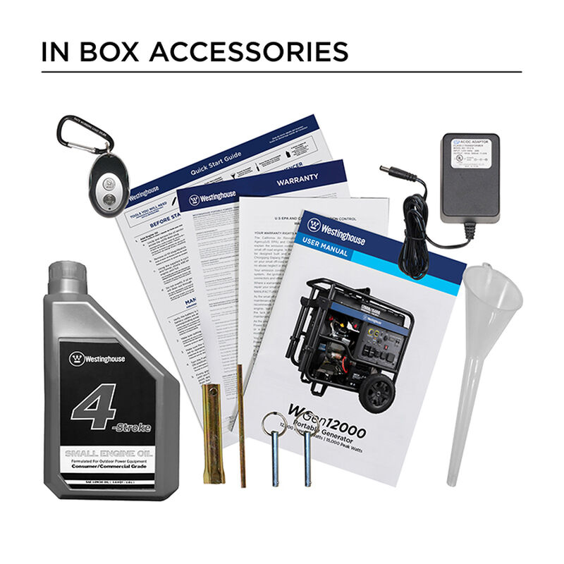 Westinghouse WGen12000 15,000/12,000 Watt Gas Portable Generator image number 5