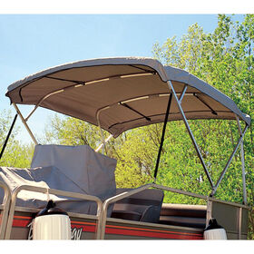 Taylor Made 1" Square Tube Pontoon Bimini Top, 8' Wide - Gray