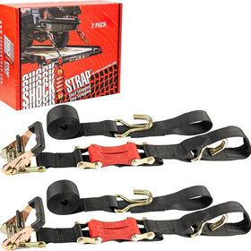 The Perfect Bungee 18' x 2" ShockStrap Ratchet Strap with Wire Hooks, 2-Pack