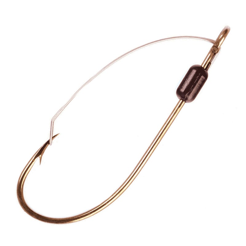Wright & McGill Eagle Claw Plain-Shank Weedless Baitholder Hook, 5-Pack image number 1