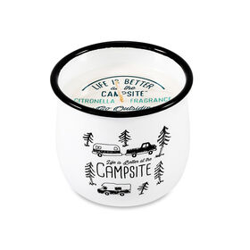 Life is Better at the Campsite Black Rim Citronella Candle