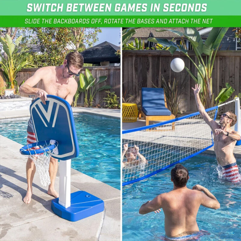 GoSports Splash Hoop 2-in-1 Full Court Volleyball & Basketball Set image number 4