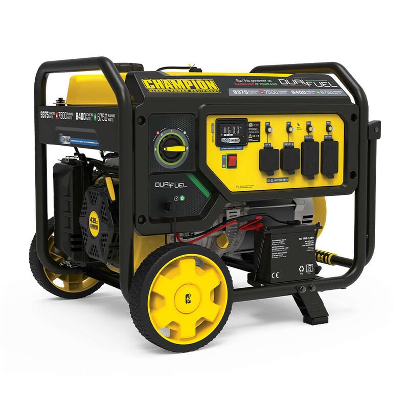 Champion 7500-Watt Dual Fuel Portable Generator with CO Shield