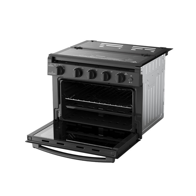 CONTOURE AA-17BK RAPIDCOOK 17" 3-Burner Drop-In Gas Range, Black image number 11