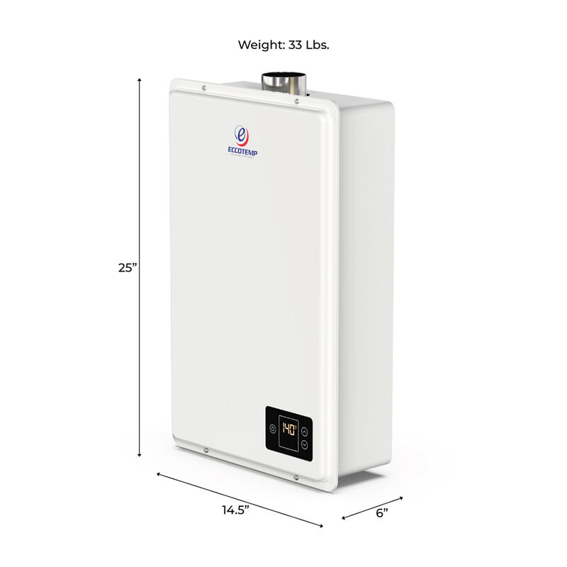 Eccotemp 20HI Indoor 6.0 GPM Natural Gas Tankless Water Heater image number 8