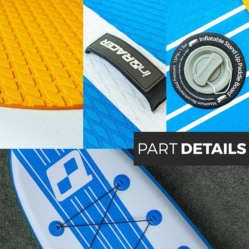 inQracer 11' Inflatable Stand-Up Paddleboard Package, Blue image number 7