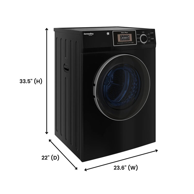 Equator ED 866 DL Premium Compact 24 inch Vented Dryer, Black image number 4