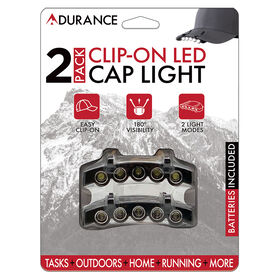 Adurance Clip-On LED Cap Lights, 2-Pack