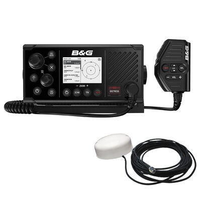 B&G V60-B VHF Marine Radio w/ DSC, AIS (Receive & Transmit) & GPS-500 GPS Antenna