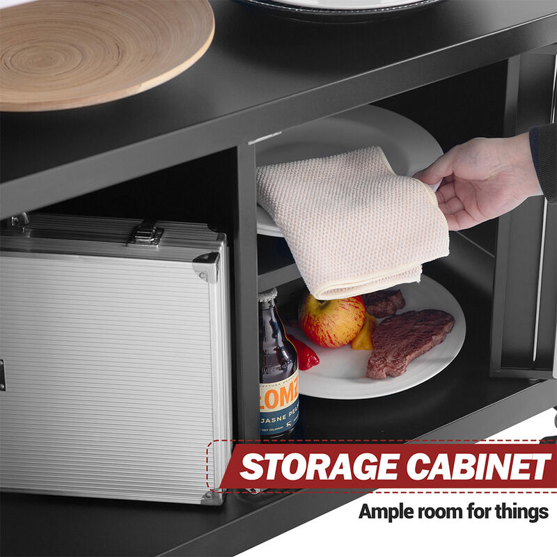 Royal Gourmet Movable Grill Prep Table with Storage image number 15