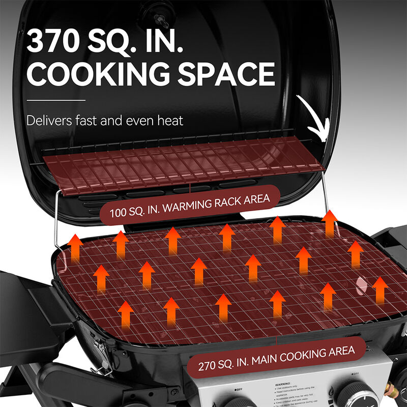 Royal Gourmet 2-Burner Portable Gas Grill image number 2