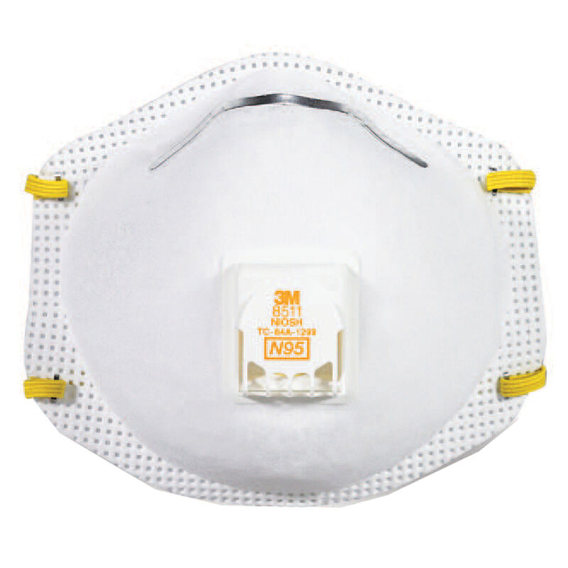 3M Protective Respirator Mask With Cool Flow Valve, 10-Pack image number 1