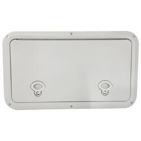 DPI Marine DPF Polar Brite White Flush Series Hatch Door, 11" x 19" O.D. frame