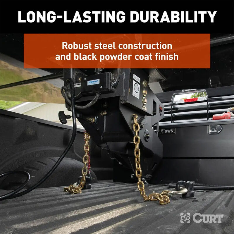 CURT Helux Coil-Spring Gooseneck Pin Box, 3,200 lbs. Pin Weight, 20,000 lbs. Capacity image number 4