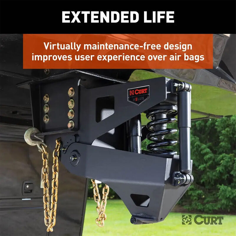 CURT Helux Coil-Spring Gooseneck Pin Box, 3,900 lbs. Pin Weight, 20,000 lbs. Capacity image number 3