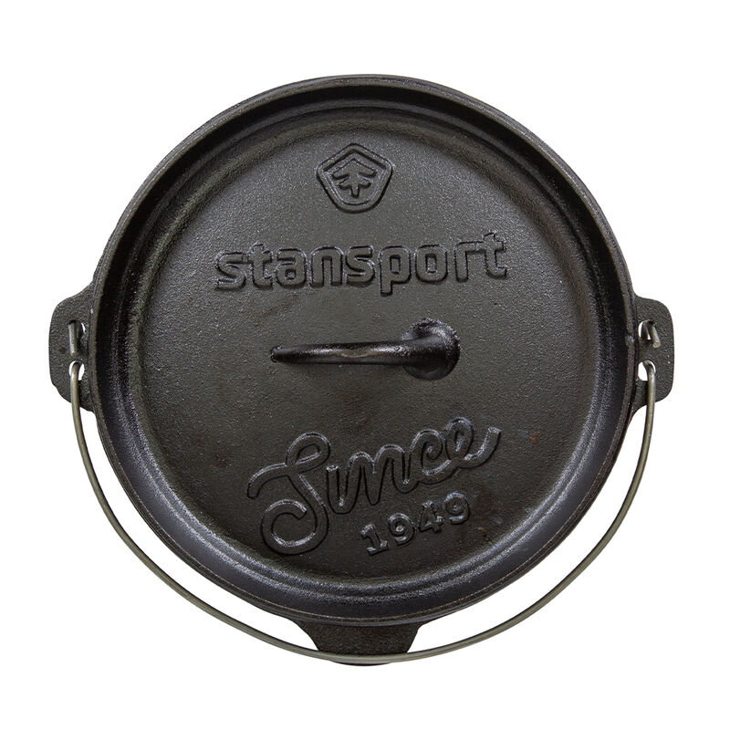 Stansport 4-Quart Pre-Seasoned Cast Iron Dutch Oven with Legs image number 4